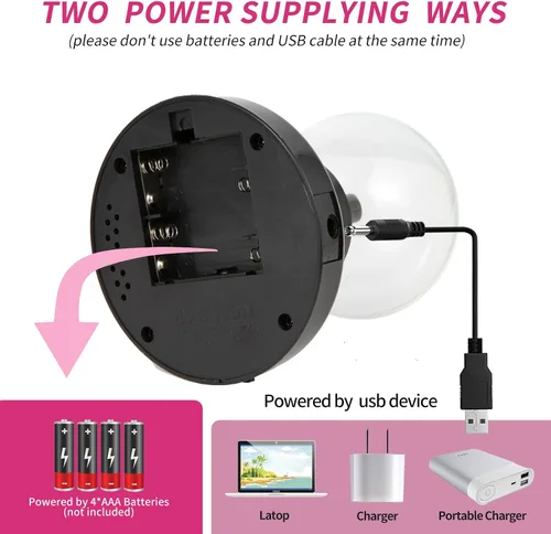 Vista 5 de Gresus - Lámpara de bola de plasma mágica alimentada por USB con batería de 3 pulgadas para decoraciones Touch Sensitive Interactive Plasma Lamp