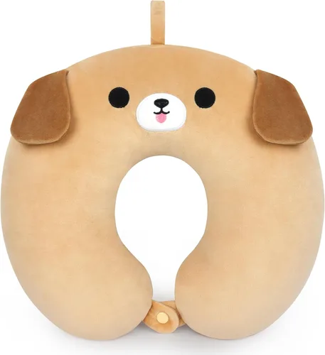 Vista 7 de Almohada cervical de viaje para niños y adultos, linda almohada de viaje para niños con gato negro, almohada de cuello de dibujos animados