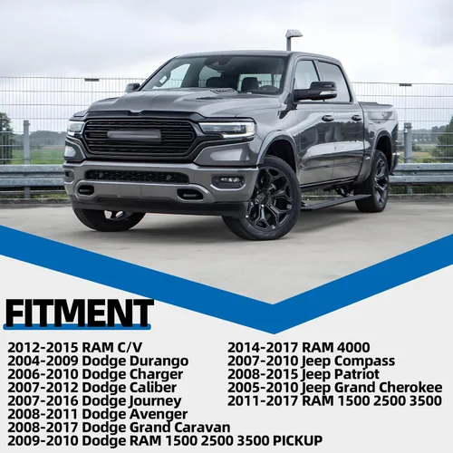 Vista 2 de MITZONE Kit de boquillas para limpiaparabrisas Compatible con 2004-2017 Dodge Ram 1500 2500 3500 Durango Charger Journey Grand Caravan Avenger Jeep