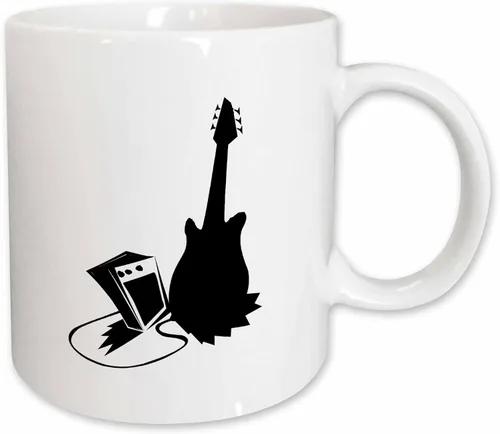 Vista 11 de 3dRose Guitar Amp - Taza estilizada de dos tonos, 11 onzas