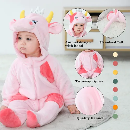 Vista 2 de TONWHAR Disfraz unisex de Halloween de animales para bebé y niño pequeño para otoño e invierno