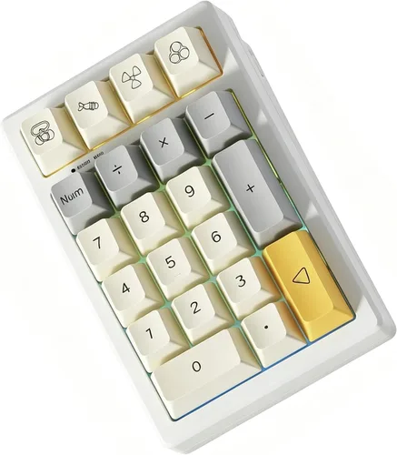 Vista 15 de BOYI TD21 - Teclado numérico de intercambio en caliente, 21 teclas Mini Numpad, teclado portátil Bluetooth5.0/2.4G/teclado con cable numérico