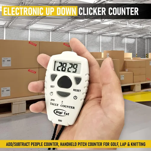 Vista 5 de TC-890 Digital Tally Counter, contador de clicker electrónico hacia arriba hacia abajo, contador de agregar/restar personas, contador de tono