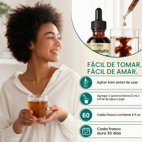 Vista 7 de Gotas de drenaje linfático, limpieza de desintoxicación de ganglios