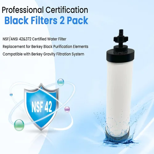 Vista 2 de 【Actualizado】Filtro de cerámica Virego con infusión de plata, repuesto para filtro de agua BB9-2, filtros de limpieza repetibles compatibles