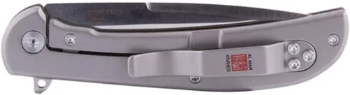 Vista 4 de Al Mar Cuchillos Ultralight Hawk Cuchillo plegable con mango de titanio de 2.75 pulgadas, titanio