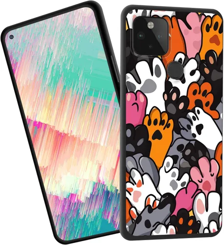 Vista 85 de Funda delgada para Google Pixel 4 XL, funda delgada de silicona de TPU suave a prueba de golpes para Google Pixel 4 XL, cruz negra