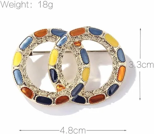Vista 7 de ROFARSO Broche victoriano redondo vintage para mujeres y niñas, broche medieval, pin de solapa para fiesta de boda, Acero aleado Esmalte, Aleación.