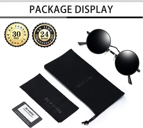 Vista 5 de Gafas de sol Joopin polarizadas, estilo Lennon, redondas, gafas de sol estilo hippy redondas para mujer y hombre