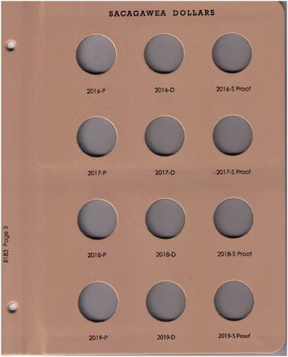 Vista 16 de Dansco Álbum Presidencial de Moneda del Dólar con Pruebas 2007-2011 Volumen 1#8184 con funda