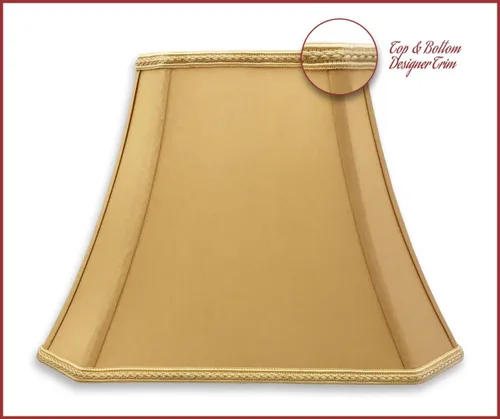 Vista 2 de Royal Designs - Pantalla rectangular con esquinas cortadas, diseño de campana, oro antiguo, (4.5 x 5.5) x 7.5 x 10 x 8 pulgadas