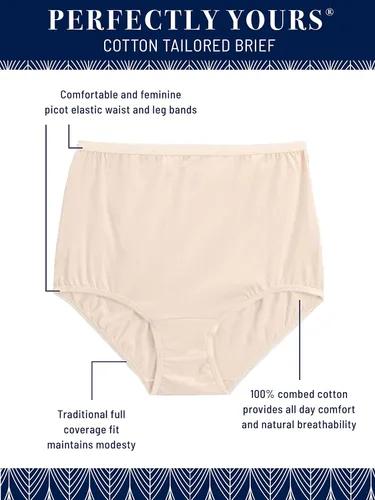 Vista 5 de Vanity Fair Ropa interior para mujer Perfectly Yours tradicional de algodón