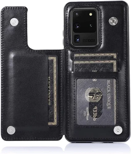 Vista 5 de Funda de teléfono para Samsung Galaxy S20 Plus Glaxay S20+ 5G con protector de pantalla de vidrio templado y tarjetero, funda de piel con tapa