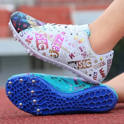 Vista 4 de Liuliuroupp Mens Track and Field Shoes Boys Track Race Jumping Professional Running Nail Spikes Shoes Teenagers Spikes Sneakers