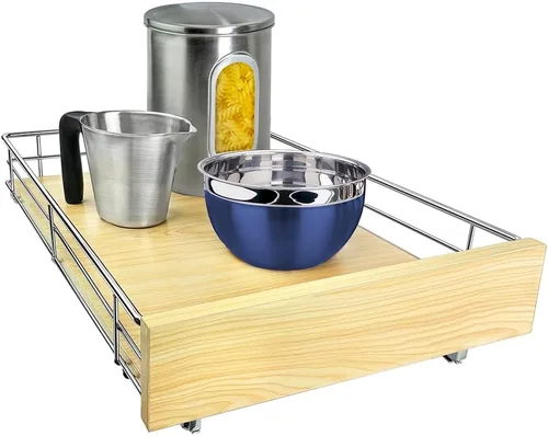 Vista 8 de LYNK PROFESSIONAL® SELECT™ Organizador de gabinete extraíble, cajones deslizantes de 11" x 21" para armarios de cocina - Estantes deslizantes
