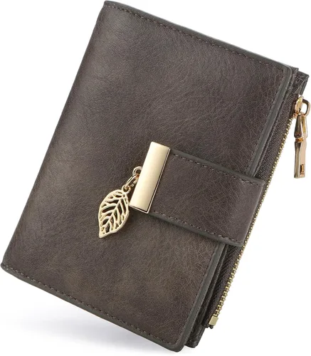 Vista 16 de yiijay Billetera pequeña para mujer, con bloqueo RFID, de piel, plegable, tarjetero para tarjetas de crédito para mujeres, cartera compacta