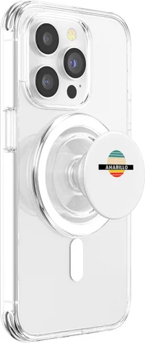 Vista 3 de Amarillo City Retro Design PopSockets MagSafe PopGrip for iPhone