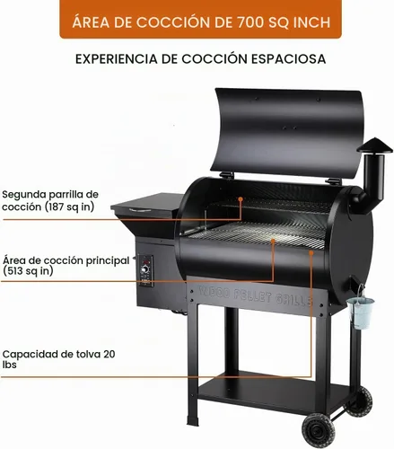 Vista 7 de Z grills ZPG-2020 - Asador y ahumador de pellets de madera Negro