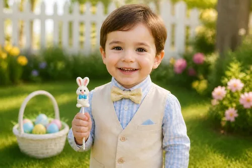 Vista 4 de Molde de caramelo de chocolate con piruleta de conejo de Pascua 882