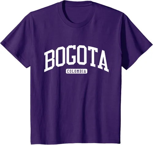 Vista 27 de Camiseta estilo universitario de Bogotá Colombia, Negro