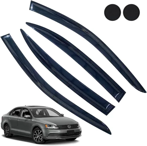 Vista 35 de Protectores de lluvia para Mazda 3 Hatchback 2010-2013, deflectores de ventana lateral con cinta adhesiva para Mazda 3 Hatchback, viseras de ventana