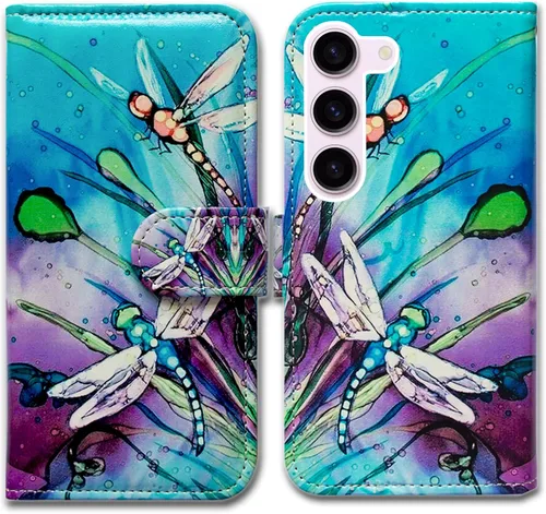 Vista 23 de Bcov Funda para Galaxy S23 Fe, funda de piel con tapa y función atril para Samsung Galaxy S23 FE