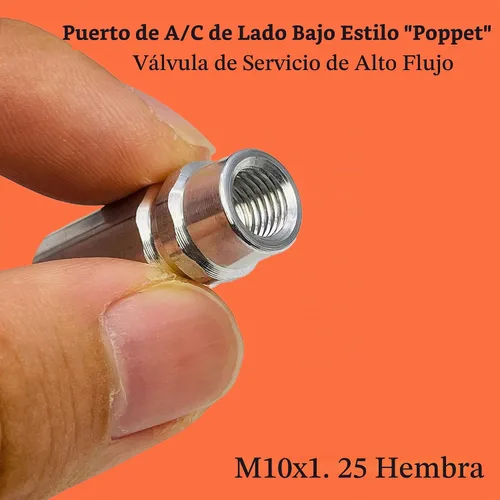 Vista 4 de Kit de Núcleo de Válvula de Aire Acondicionado Tapa y Válvula AC R12 R134a Junta de Teflón Refrigeración A/C Servicio de Aire Acondicionado
