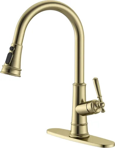 Vista 14 de APPASO Patented Design Black Kitchen Faucet with Pull Down Sprayer Negro