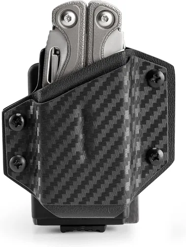 Vista 13 de TACTICAL GEEK TX1 - Funda multiherramienta EDC, funda ajustable con clip trasero para cinturón, multiherramienta no incluida (negro)