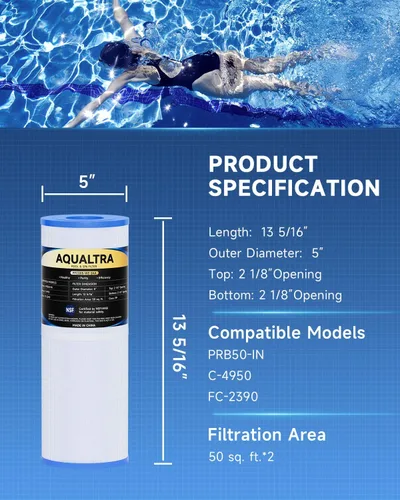 Vista 3 de AQUALTRA Filtro de spa compatible con PRB50-IN, C-4950, FC-2390, J200/J210/J220/J235/J245/J275, Guardian 413-212-02, 373045, filtro de bañera