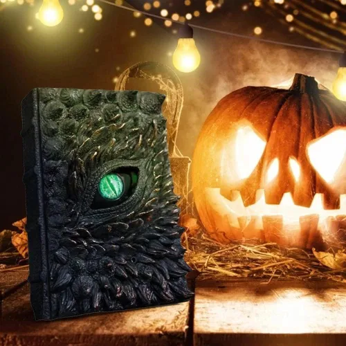 Vista 2 de YANGMEI Escultura única de ojo de diablo, llamativa, delicada, de resina, espeluznante, extraña, estatua de Halloween, 6.1 pulgadas