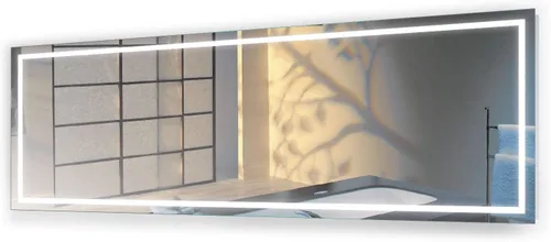Vista 17 de Krugg Espejo de baño LED cuadrado de 24 x 24 pulgadas Espejo de tocador iluminado incluye atenuador y desempañador Montaje en pared vertical u