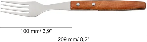 Vista 2 de Arcos Cuchillos de mesa de acero inoxidable, uso diario, hoja de 7.874 in, mango de madera comprimida, serie C, diseño duradero y elegante