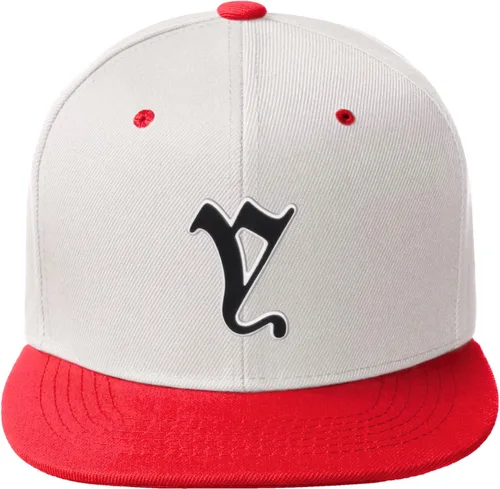 Vista 1437 de Daxton Gorra clásica con visera de billete plano con letras del alfabeto inglés antiguo de la A a la Z