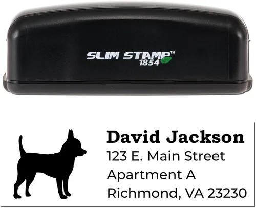 Vista 241 de Airedale Terrier Address Stamp, Custom Airedale Terrier Hand Stamp for Dog Lovers, Duo Rubber Return Address for Pet Owners Montaje manual Duo