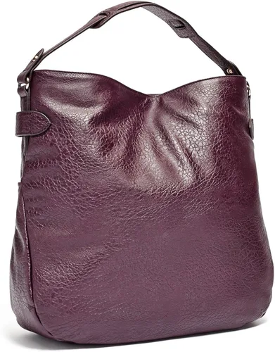 Vista 2 de GUESS Molly borla grande Hobo bolsa de viaje para mujer, Dark Plum, L