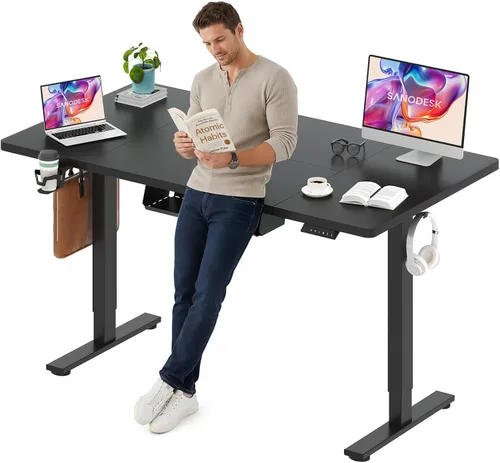 Vista 19 de SANODESK Escritorio Eléctrico de Pie de 40 x 24 pulgadas, Superficie de Una Pieza, Escritorio de Altura Ajustable con Controlador de 6 Botones Marco