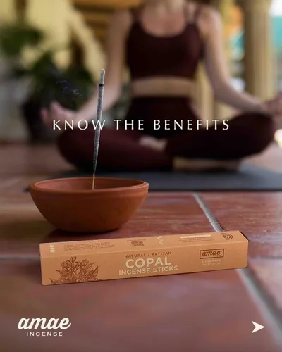 Vista 3 de Incienso Copal 80 Varillas, 100% INCIENSO Copal Mexicano 80 VARILLAS- Dos Cajas. AMAE INCENSE