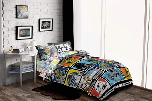 Vista 7 de Star Wars Twin Comforter Set 4 Piece Soft Bedding for Boys, Multi Multi - Star Wars