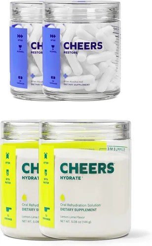 Vista 10 de Cheers Classic Combo Restaurar e hidratar Siéntase bien y rehidrate después de beber Suplemento de dihidromicetina (DHM) y solución