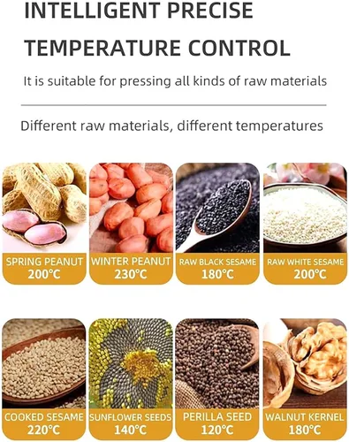 Vista 7 de Máquina eléctrica de prensa de aceite de 820 W, máquina de aceite de prensa caliente y fría para el hogar, carcasa de metal, extractor de aceite