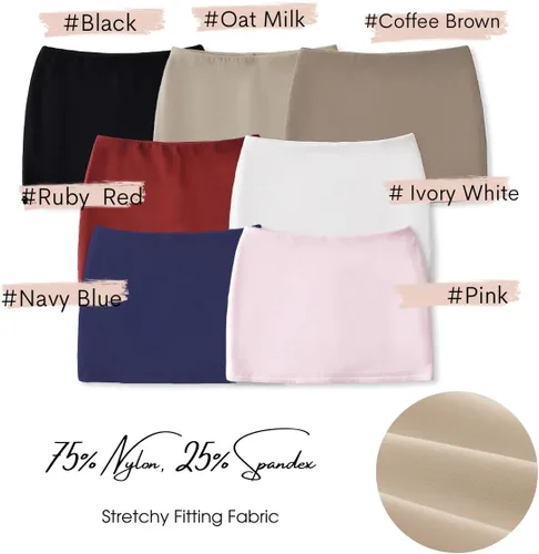 Vista 6 de Minifalda para mujer con pantalón corto y abertura lateral para mujer