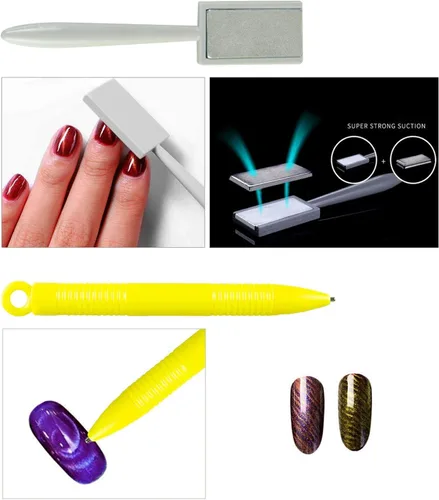 Vista 7 de Ideal Swan Juego de herramientas de esmalte de uñas con imán de 11 piezas