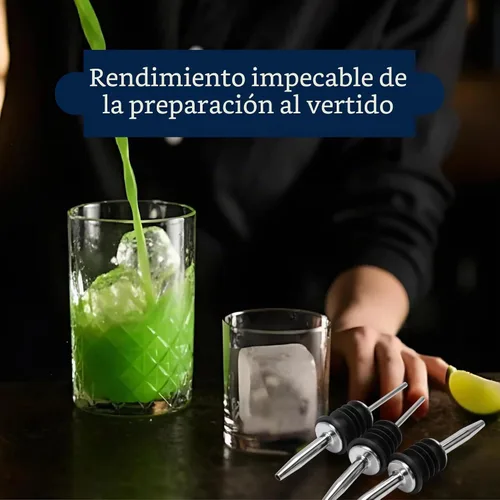 Vista 7 de Spill-Stop 285-50 Viertedor de licor cromado, boquilla cónica de flujo libre con Poly-Kork para vertido controlado a velocidad media, acabado