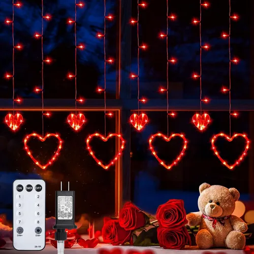 Vista 9 de Luces de Cortina de Estrellas para Dormitorio - Enchufables de 9 pies, 138 Luces LED de Hadas Centelleantes con 12 Gotas de Estrellas, Luces
