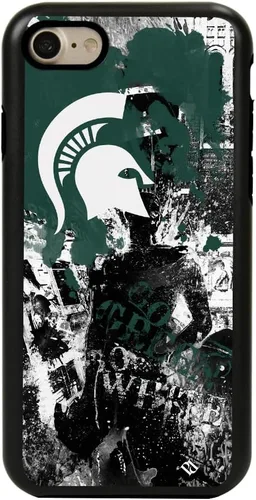 Vista 18 de Guard Dog NCAA - Funda híbrida para iPhone 7/8/SE Paulson Designs, color negro