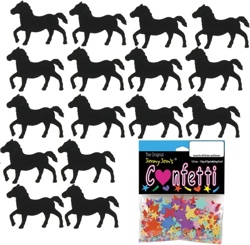 Vista 3 de Confeti Caballo Negro - Paquete al por menor #8973 QS0