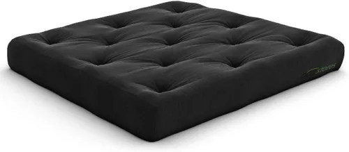 Vista 5 de Nirvana Futons Colchón de futón individual extra grueso de 10 pulgadas, sarga negra, fabricado en Estados Unidos