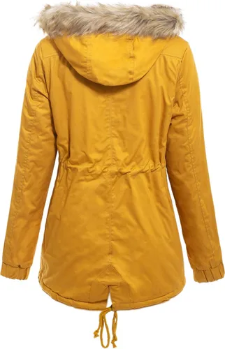 Vista 3 de MixMatchy Chaqueta corta de invierno con forro de piel sintética para mujer