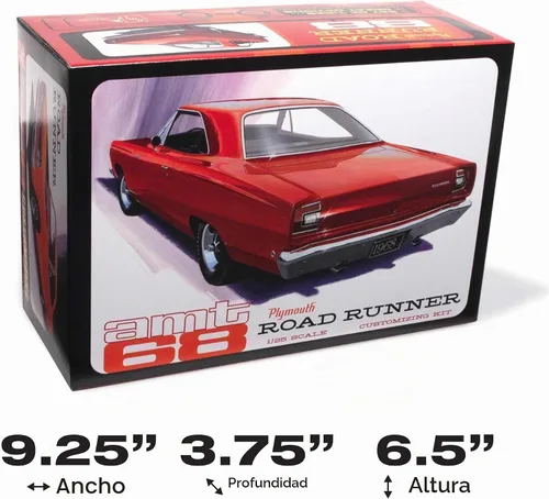 Vista 5 de AMT 1968 Plymouth Road Runner Kit de personalización Kit de modelo a escala 1:25